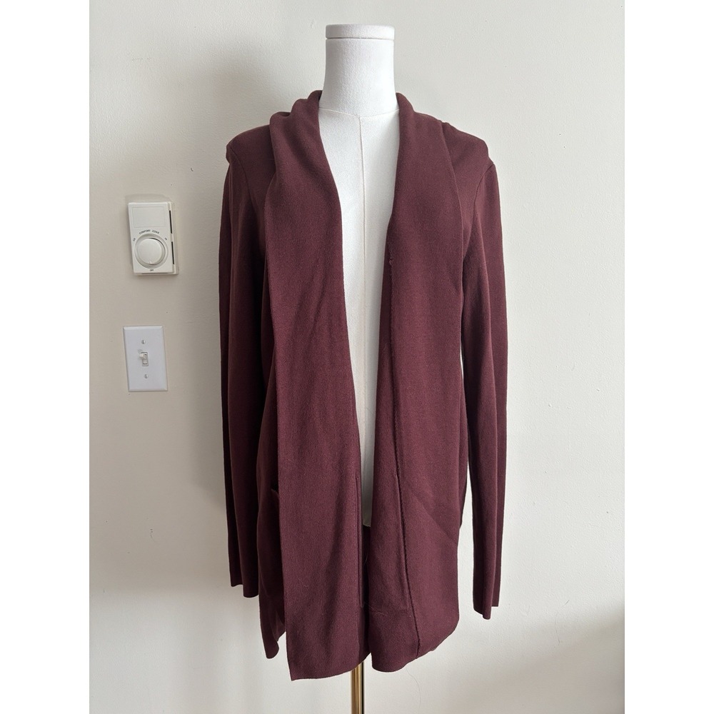 J Crew Chelsea Sweater Blazer Womens Medium Burgundy Maroon Preppy Cotton Office